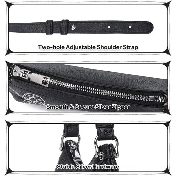 Bat Goth Mini Purse Women Y2K Small Shoulder Bag Star Charm Fashion Black Snake - Picture 4 of 8